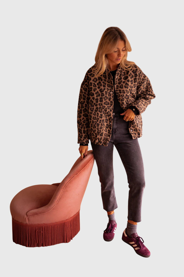 Elodie | Stylish Leopard Print Jacket