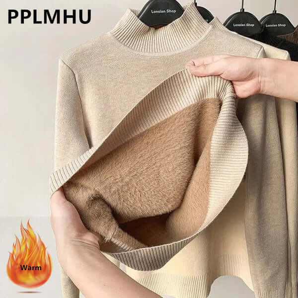 Women's Plush Knitted Sweater