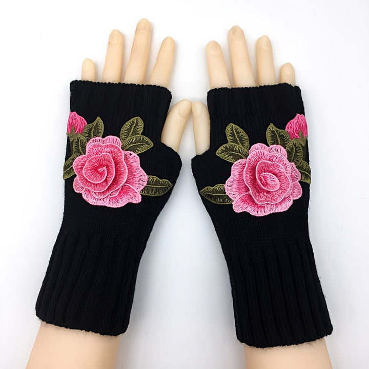 Warm Flower Gloves