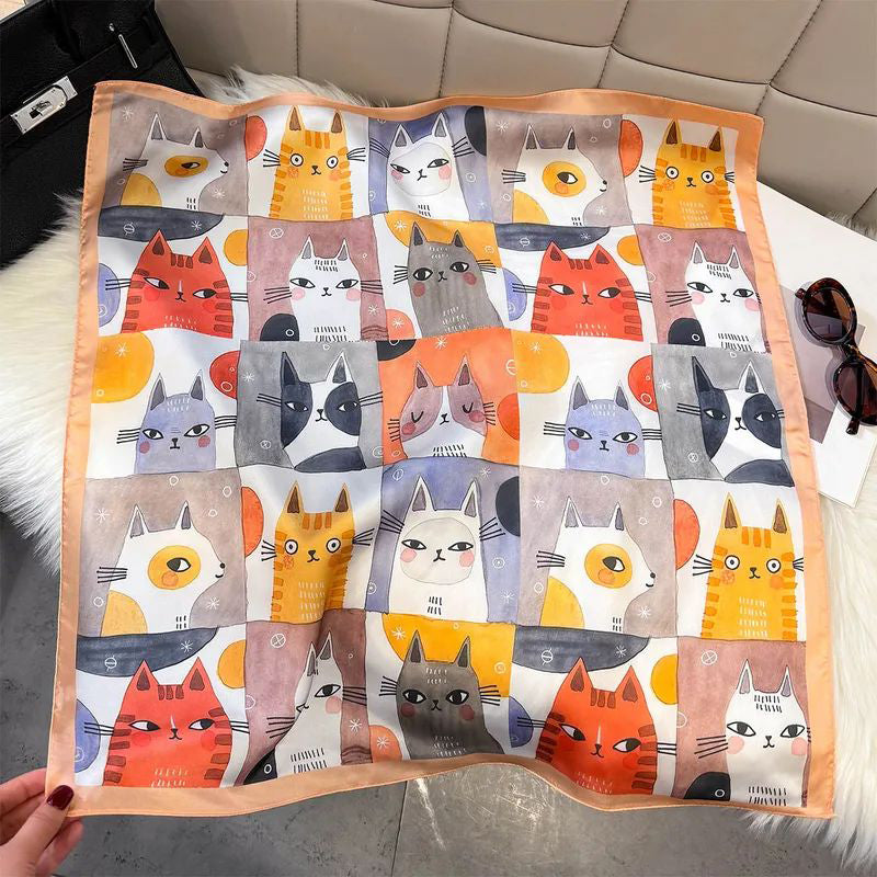 Casual Cat Print Scarf