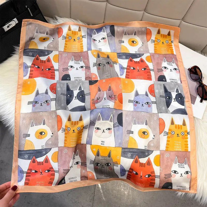 Casual Cat Print Scarf