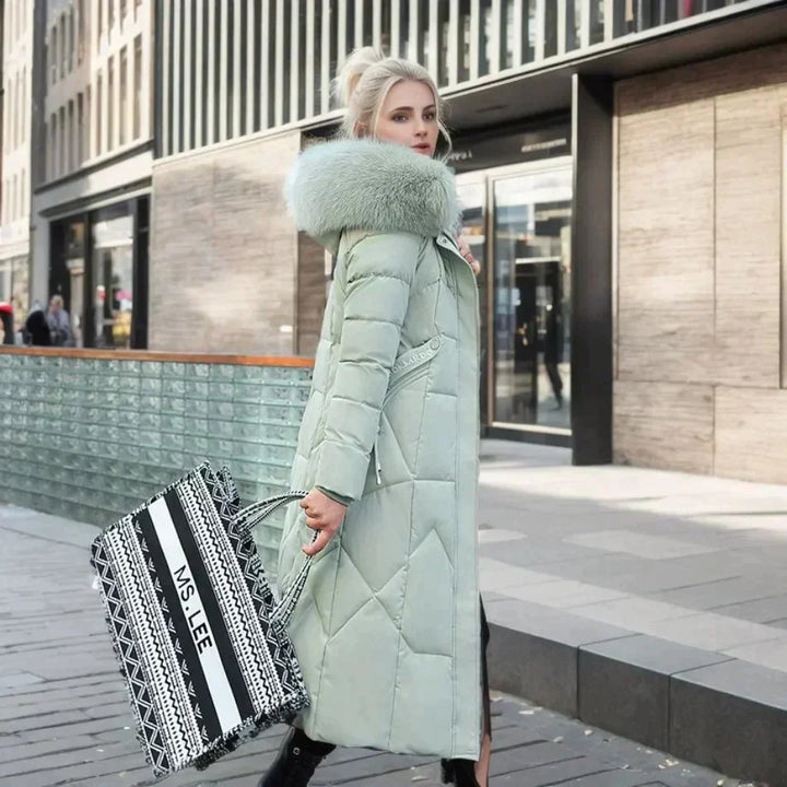 Estelle - Chic Down Jacket with Warm Fur