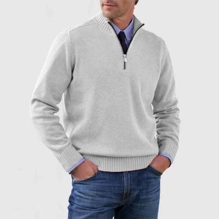 LAURENT MONACO | ELEGANT MEN'S PULLOVER WITH HALF-ZIP