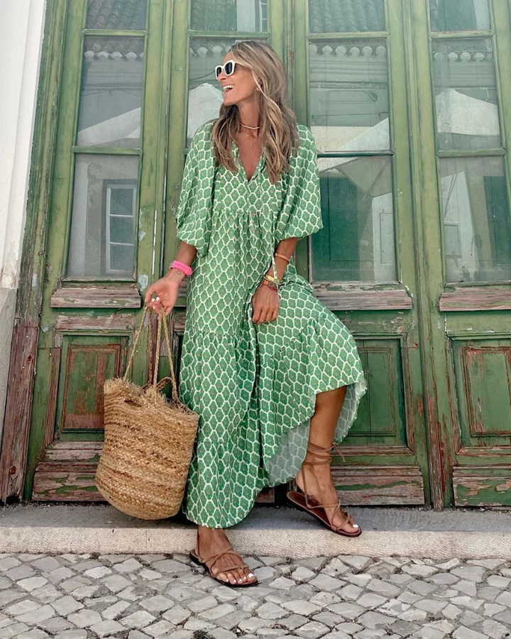 Sandy Comfortable and Trendy Long Dress - Elena Harper