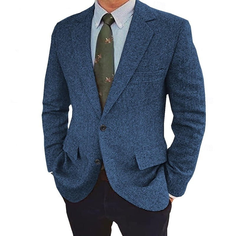 Men's Classic Retro Two-Button Tailored Jacket
