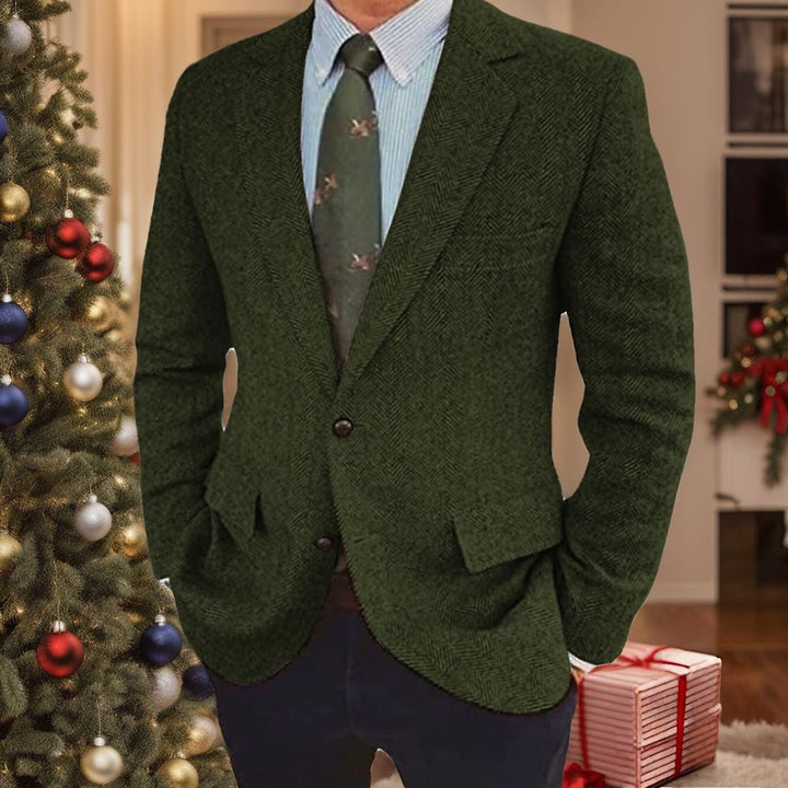 Men's Classic Retro Two-Button Tailored Jacket