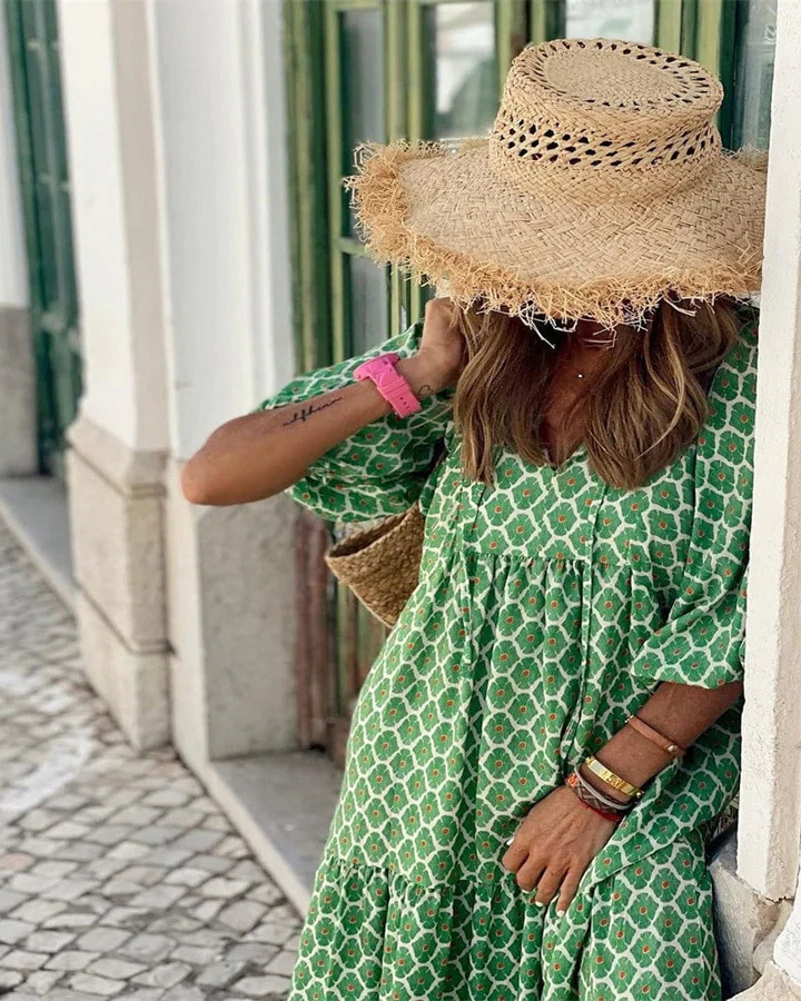 Sandy Comfortable and Trendy Long Dress - Elena Harper
