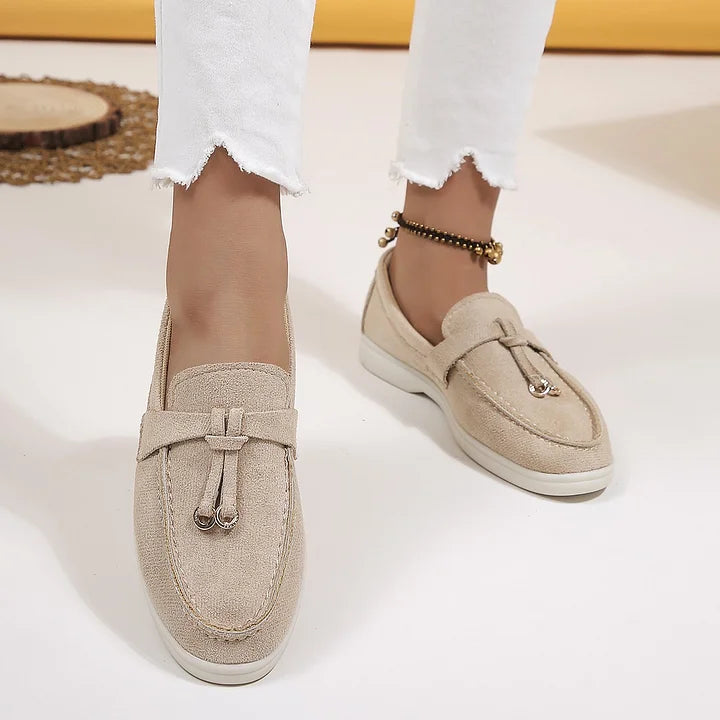 Yany | Women's Suede Loafers with Knotted Tassel