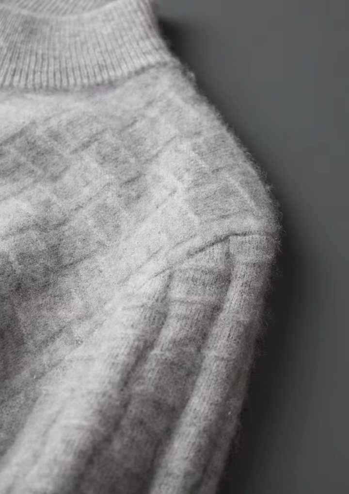 NOBA WOOL TEXTURED MOCKNECK