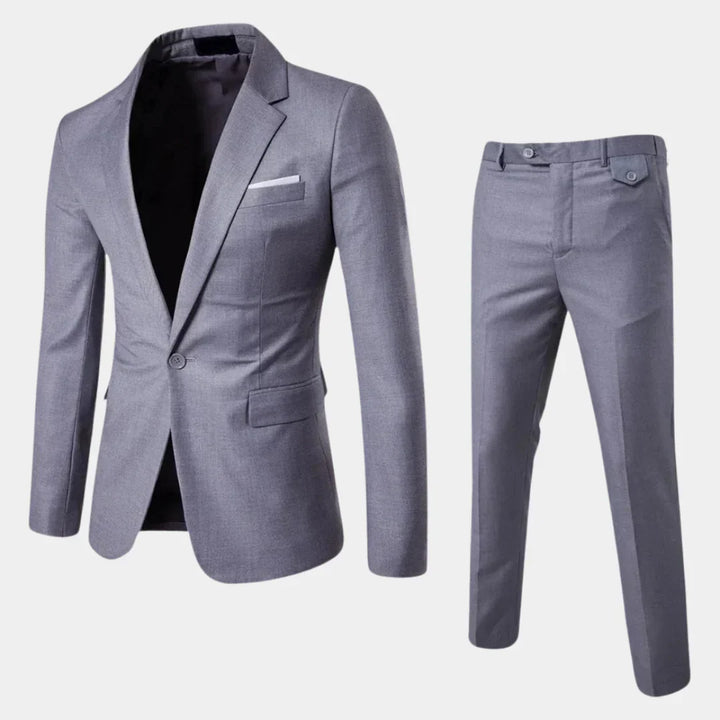 Elegant Men's Suit with Blazer and Trousers, view 2 - Elena Harper