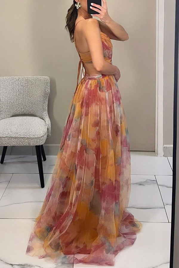 Aira Elegant Long Dress with Laces - Elena Harper
