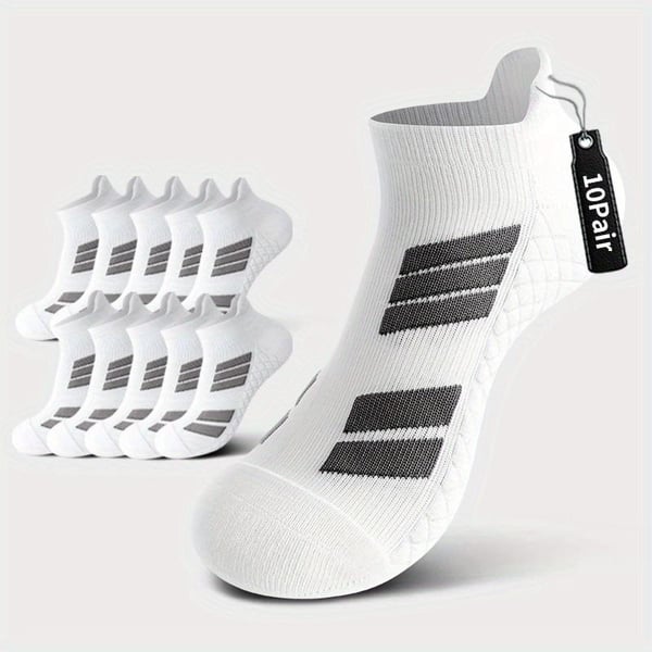 SwiftStep Breathable Non-Slip Striped Sports Socks, view 5 - Elena Harper