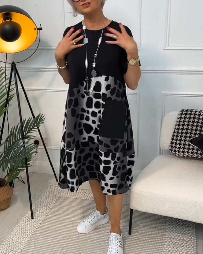 Olivia | Casual Printed Pocket Dress