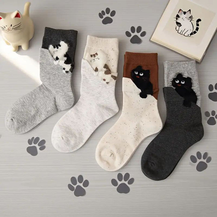 Cartoon Cat Socks