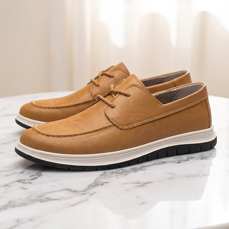 Elio | Earth Tone Vegan Leather Sneakers