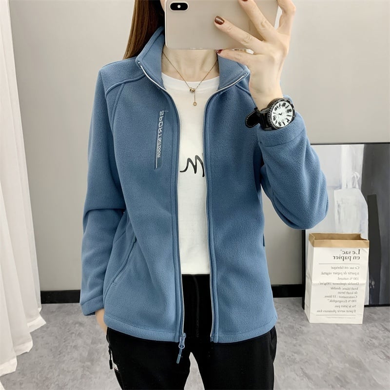 Thick Women's Winter Coat with High Collar and Long Sleeves, view 4 - Elena Harper