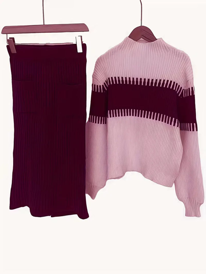 Two-Piece Ribbed Texture Set - Coordinated and Comfortable