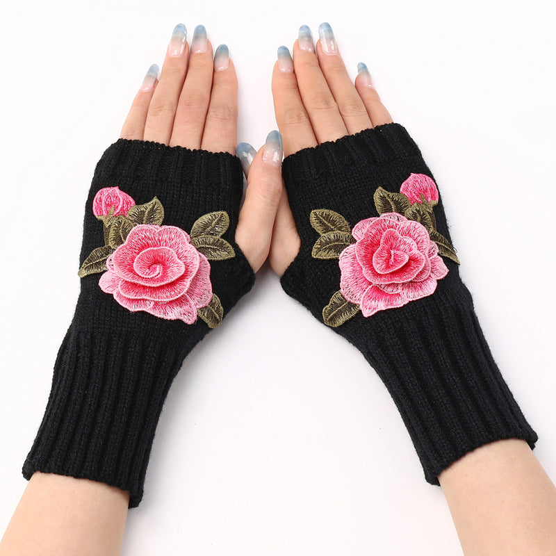 Warm Flower Gloves