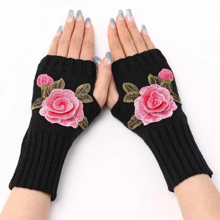 Warm Flower Gloves