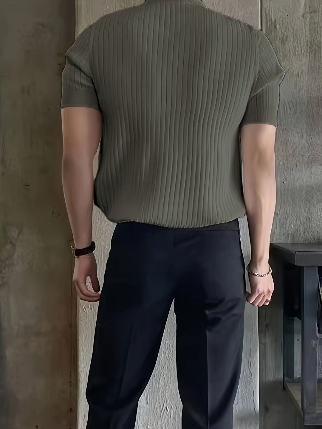 Textured Mesh Summer Shirt for Men - Elena Harper