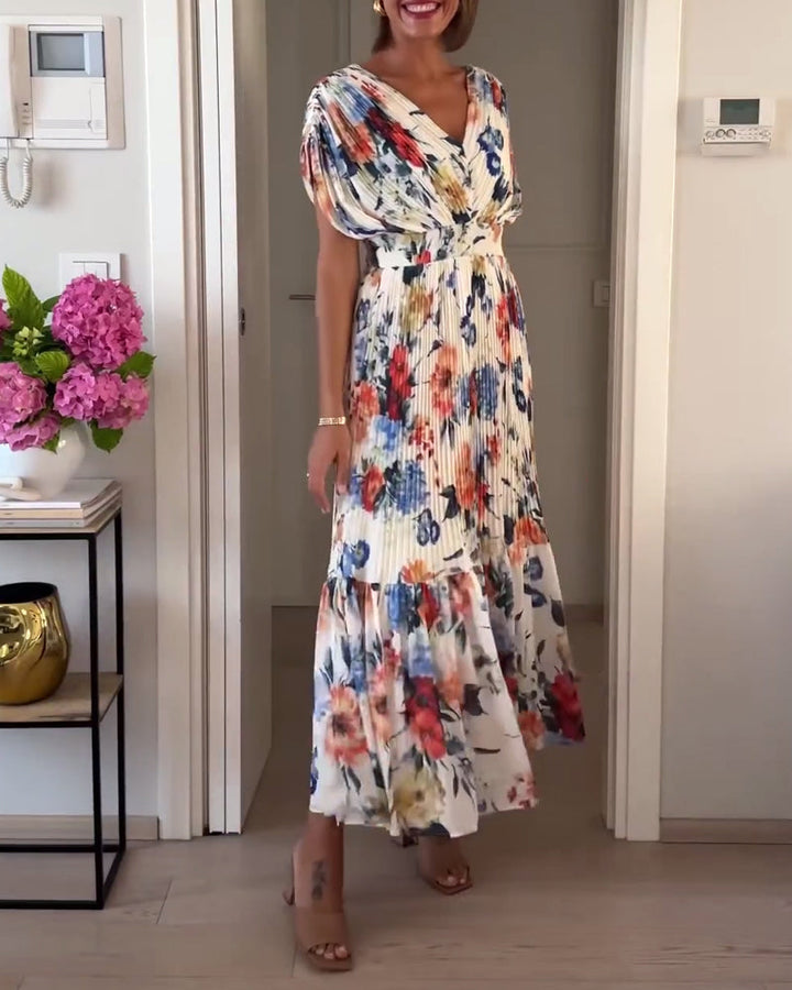 Florelle Elegant Floral Dress - Elena Harper