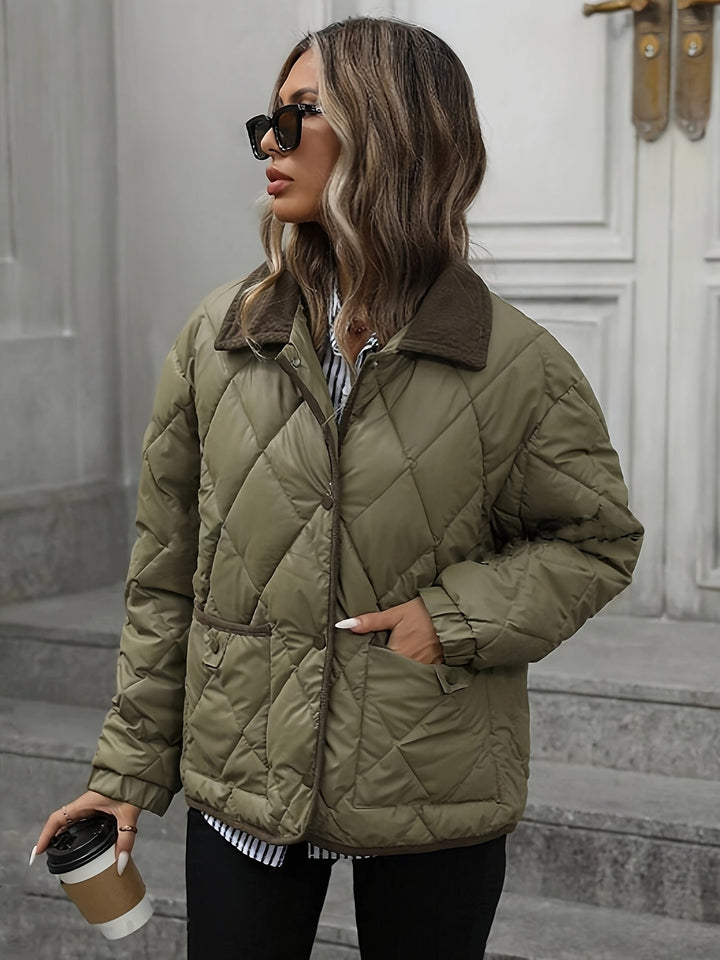 Sabine - Elegant Short Quilted Down Jacket