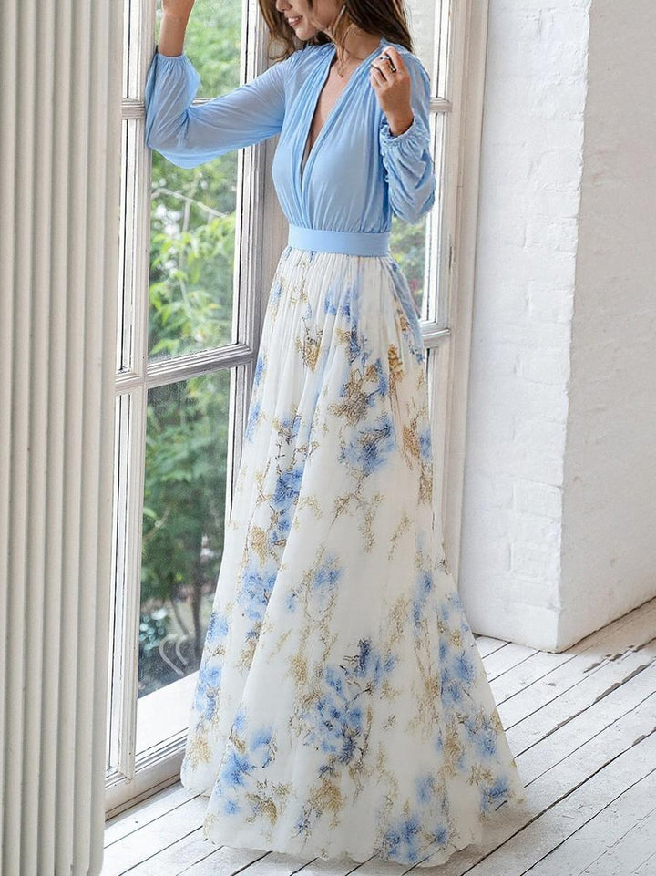 Abigail | Stunning Floral Print Long Dress