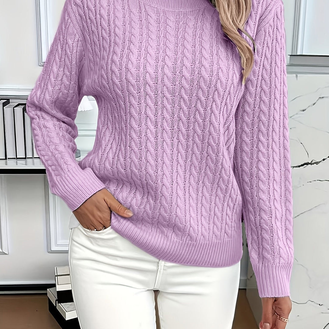 Women’s Twist Round Neck Pullover Sweater