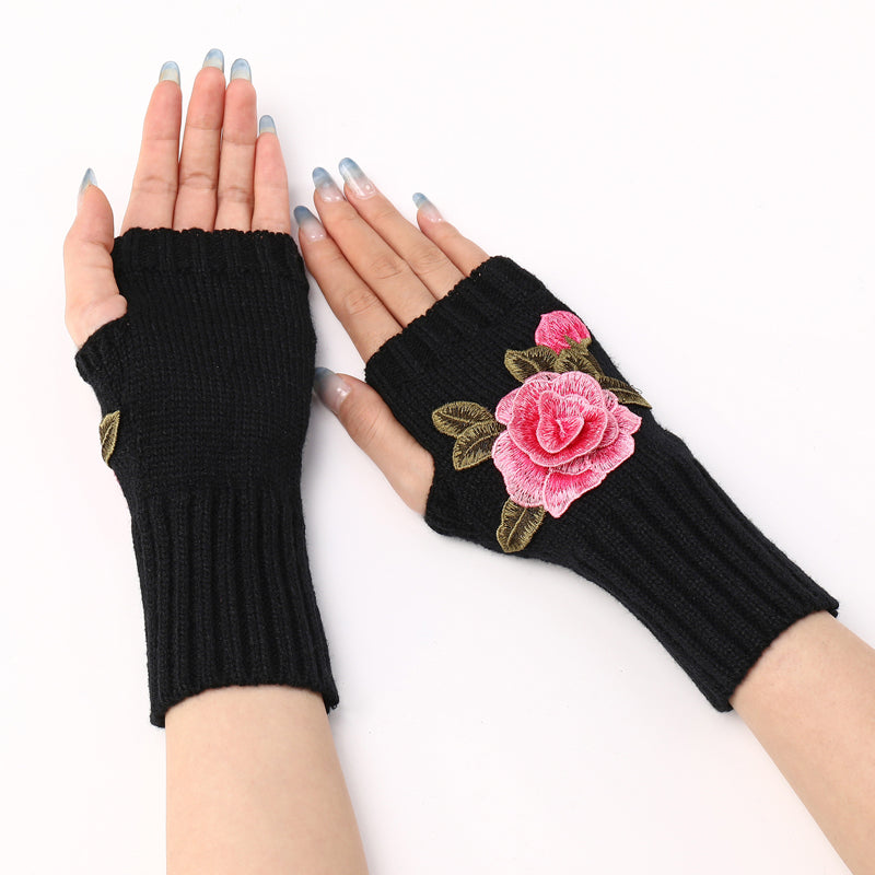 Warm Flower Gloves