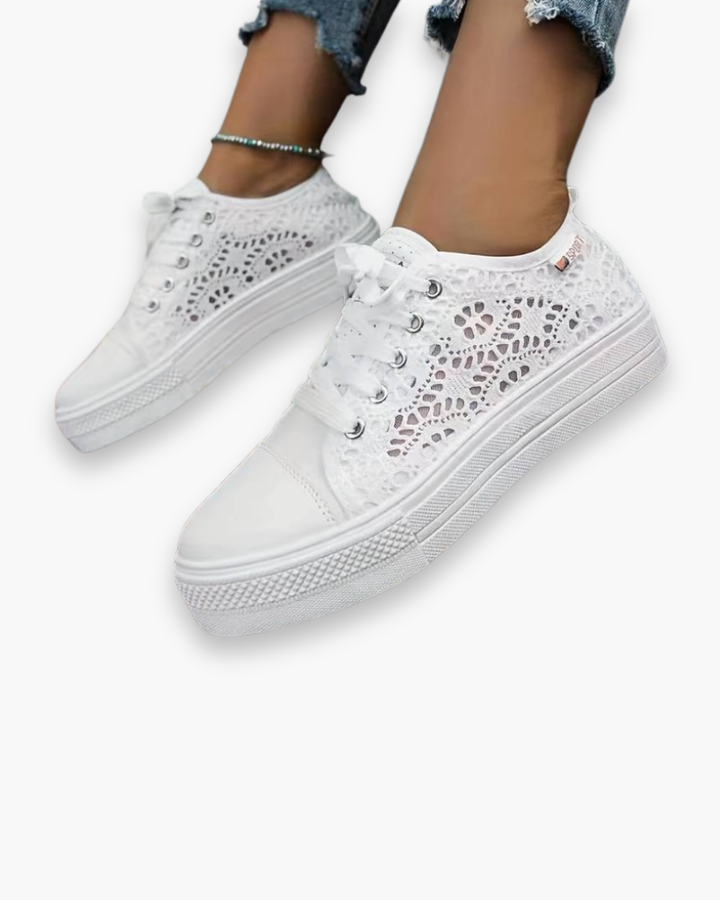 Elegant Lace Sneakers for Women | Breathable and Stylish