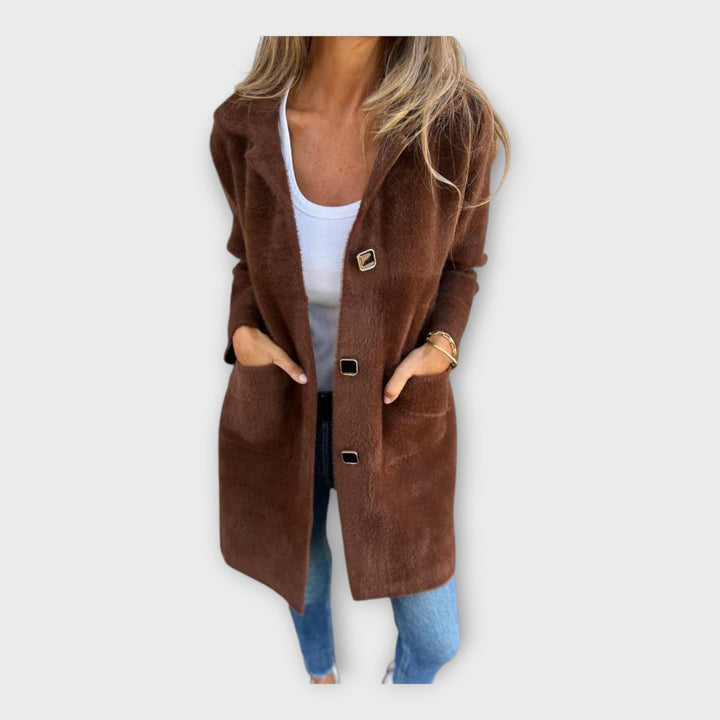 Wool Coat with Elegant Closure - Elena Harper