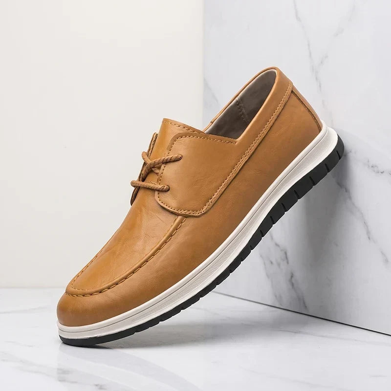 Elio | Earth Tone Vegan Leather Sneakers
