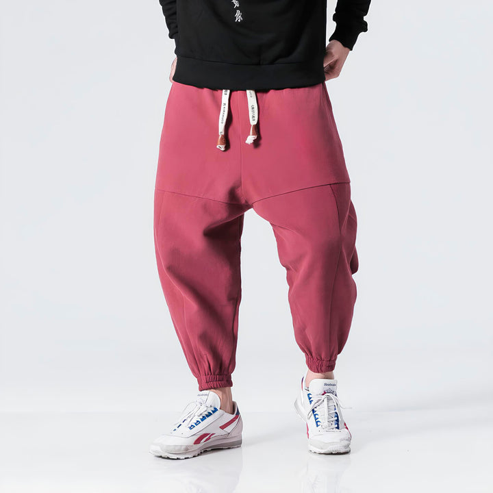 Shao Comfortable Cotton Harem Pants, view 3 - Elena Harper