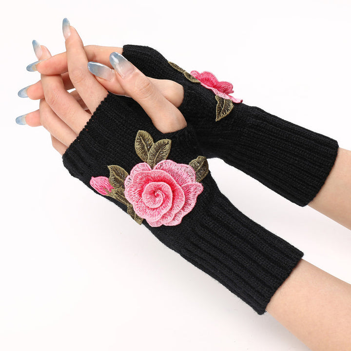 Warm Flower Gloves