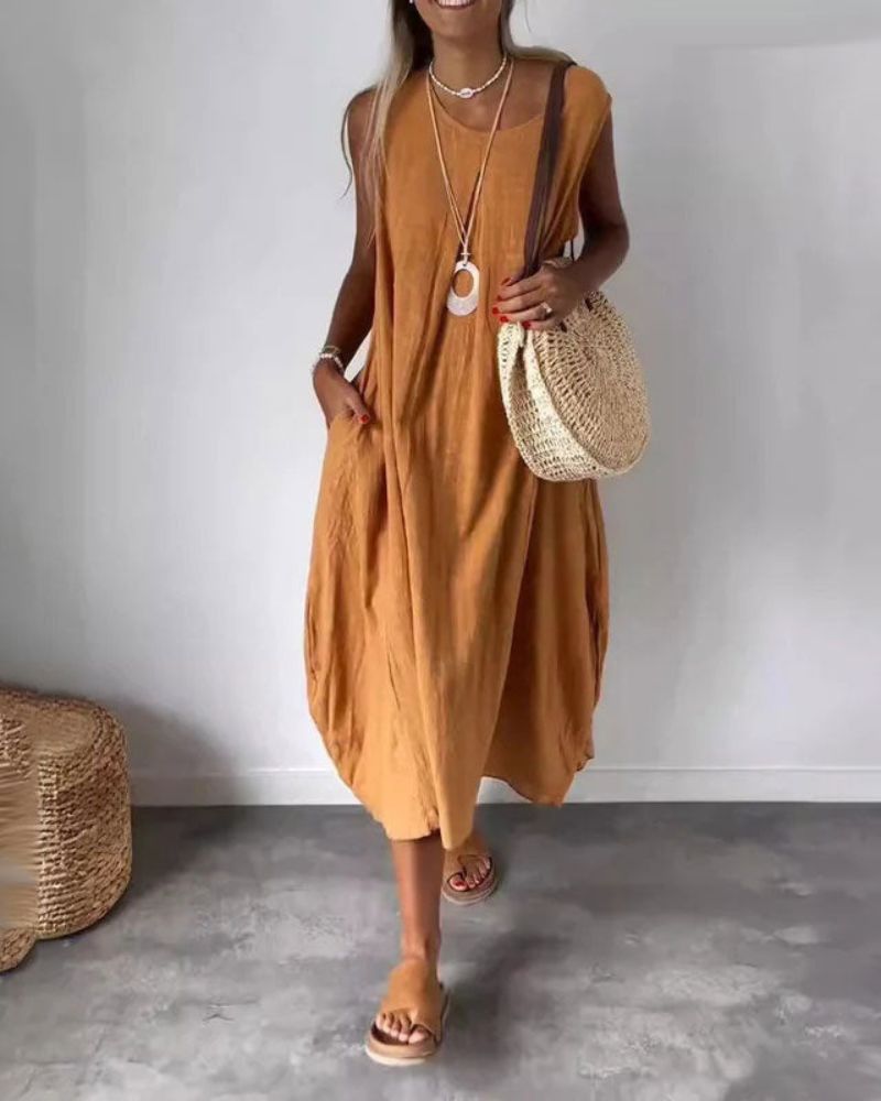 BLOME Sleeveless boho midi dress - Elena Harper