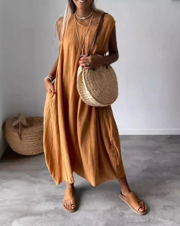 BLOME Sleeveless boho midi dress - Elena Harper