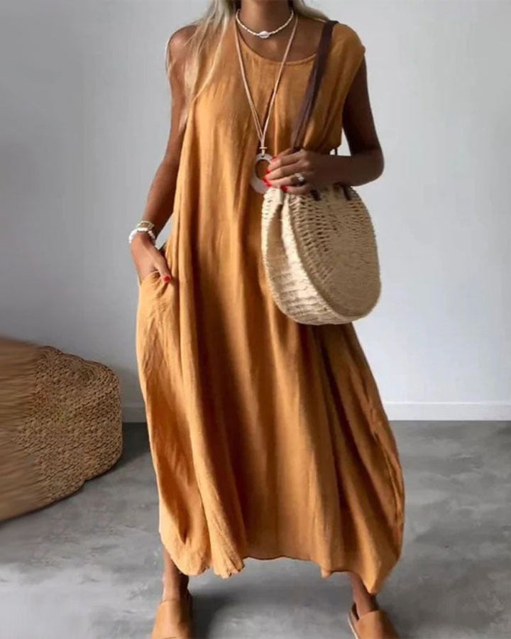 BLOME Sleeveless boho midi dress - Elena Harper