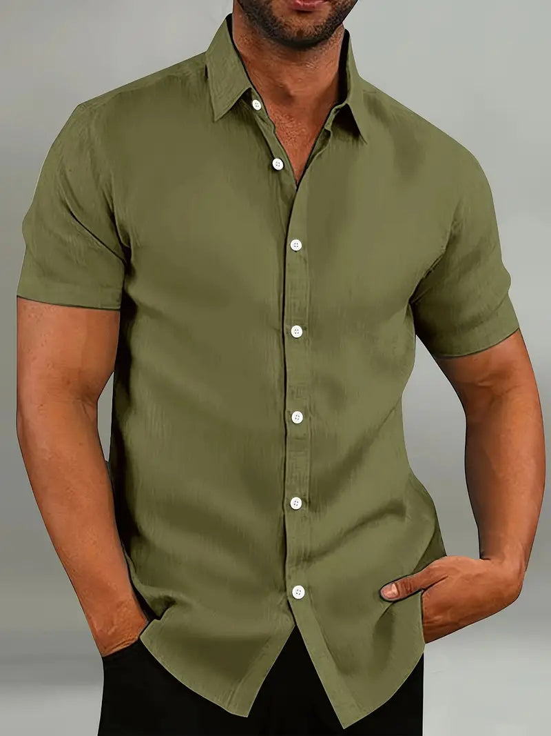 ELENA HARPER™  |  SUMMER BUTTON-DOWN SHIRT FOR MEN