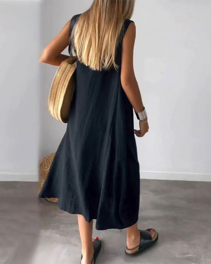 BLOME Sleeveless boho midi dress - Elena Harper