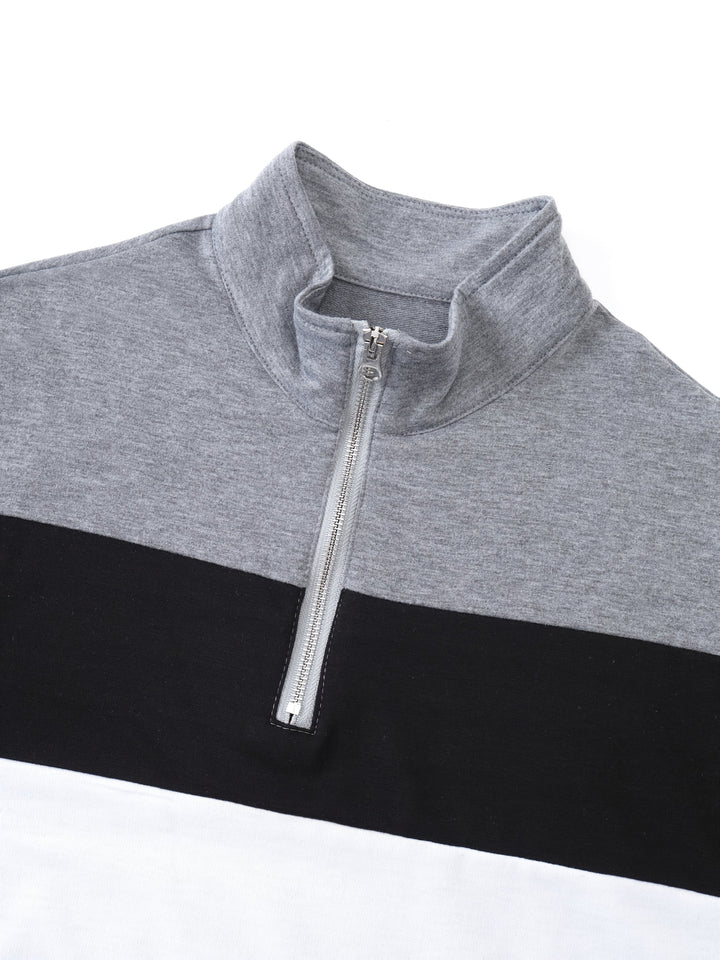 Men's Long Sleeve Polo Montarello with Quarter Zip Closure