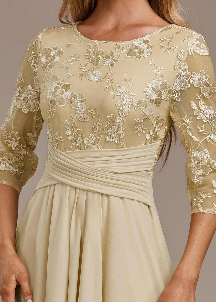Andrea Elegant Floral Chiffon Dress - Elena Harper