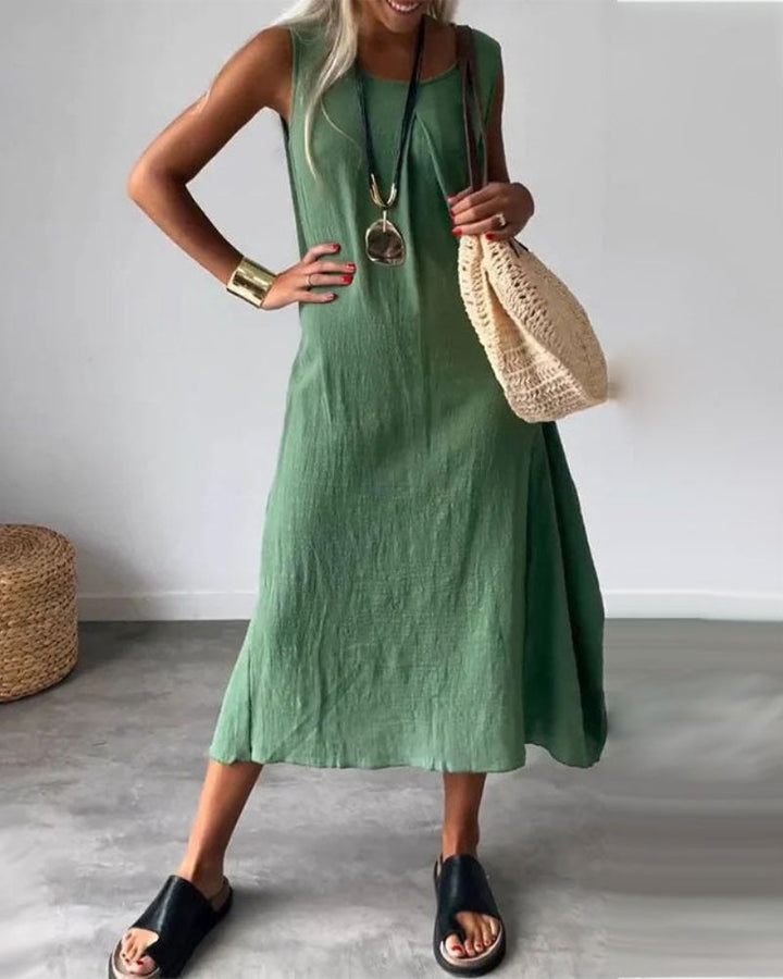 BLOME Sleeveless boho midi dress - Elena Harper