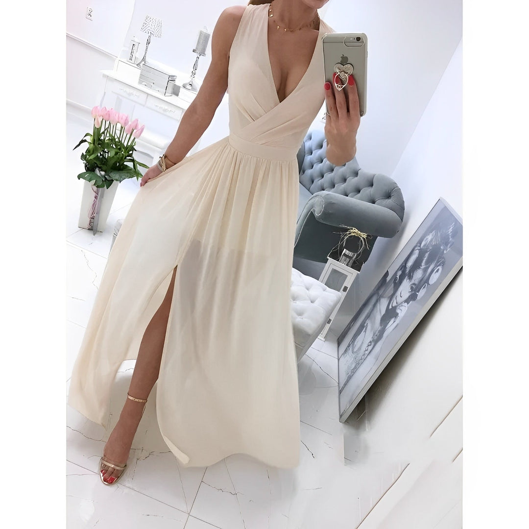Sleeveless Linen Dress for Women