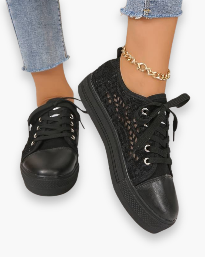 Elegant Lace Sneakers for Women | Breathable and Stylish