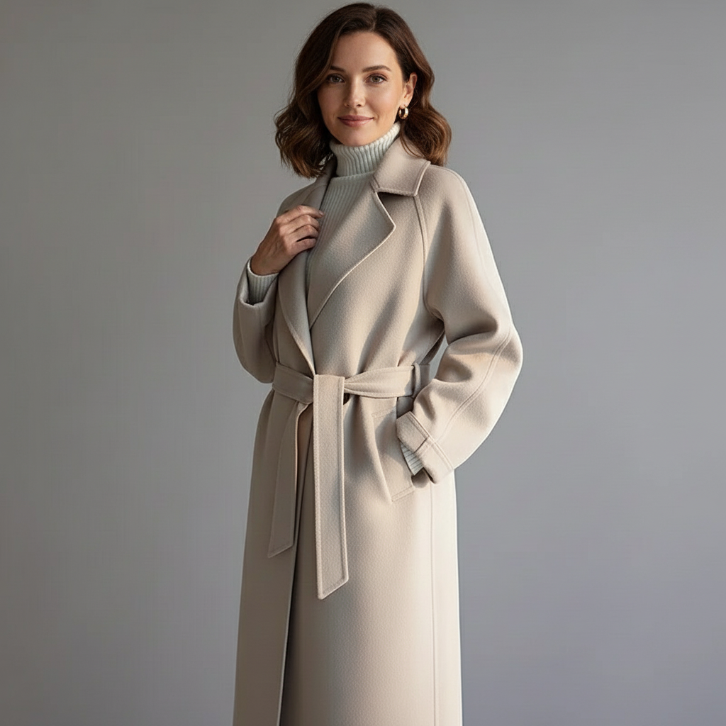 Annelie Elegant Wool Coat, view 4 - Elena Harper