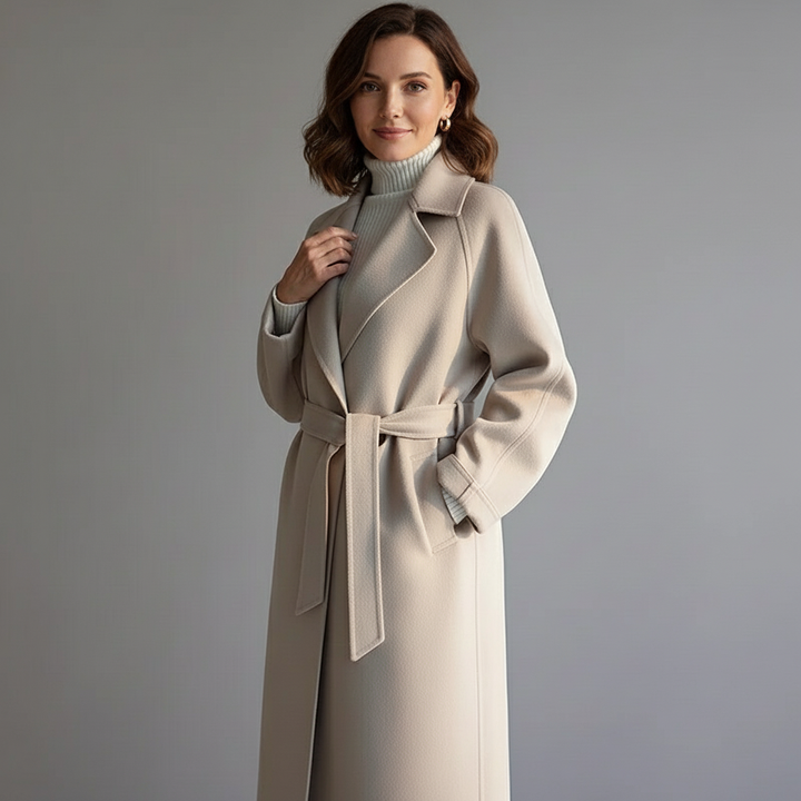 Annelie Elegant Wool Coat, view 4 - Elena Harper