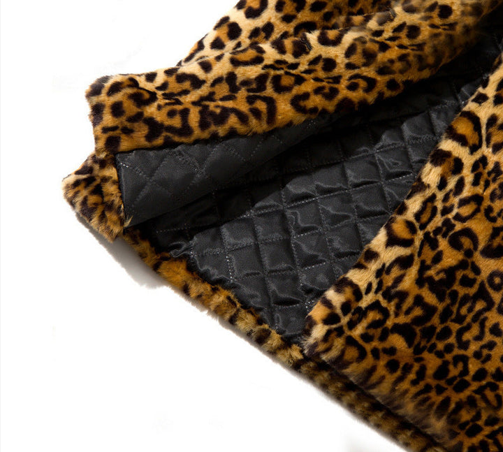 Printed Fur Effect Coat for Women - Narelle
