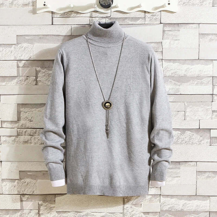 Men's Slim Fit Knitted Turtleneck Sweater