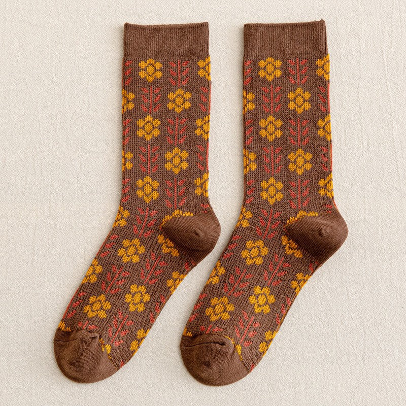 Vintage Flower Socks