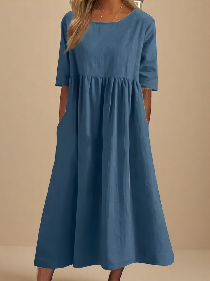 Grace Flowy Daylight Midi Dress - Elena Harper